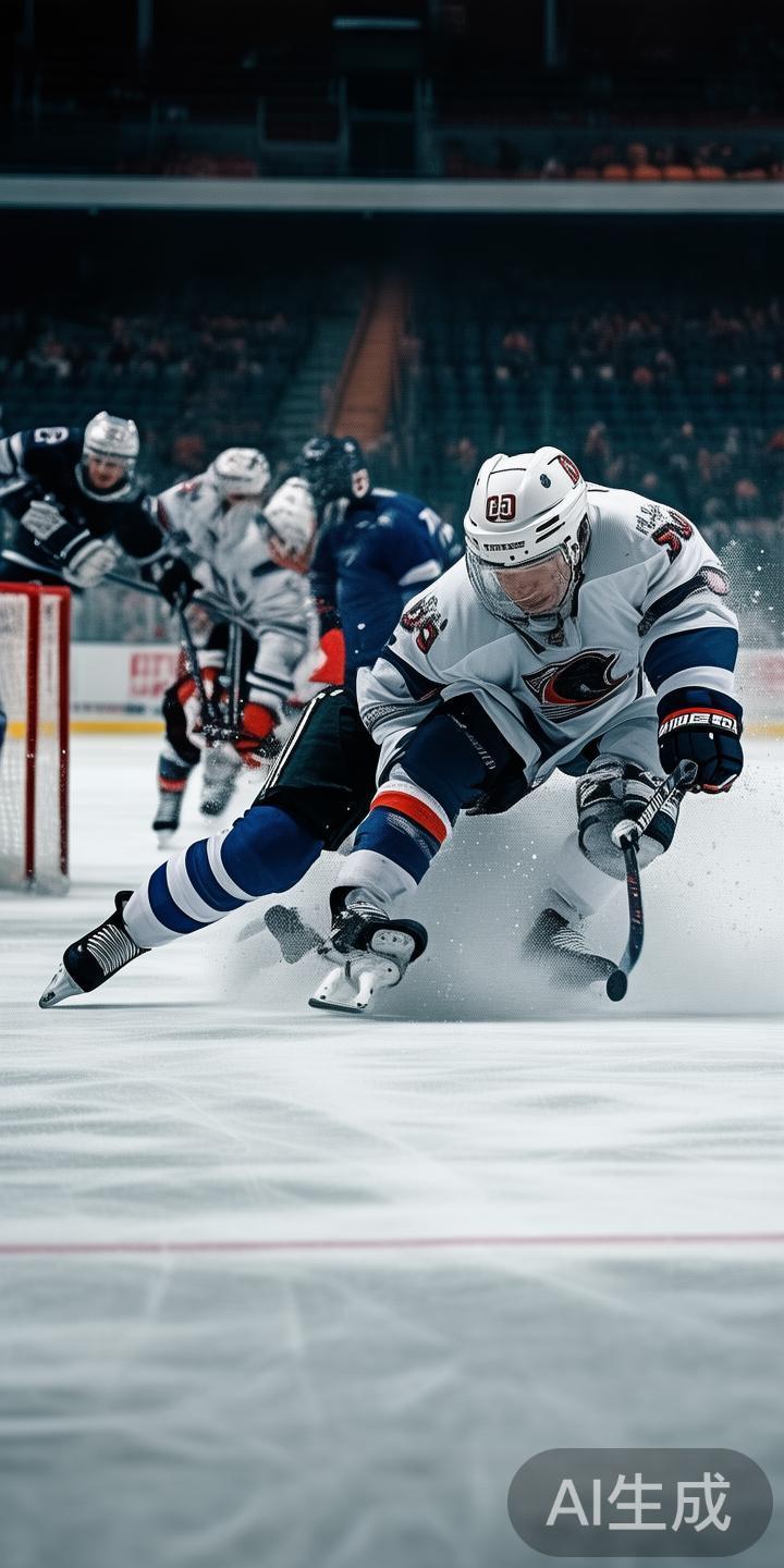 在激烈的冰球比赛中，保持高速的同时灵活调整节奏，能